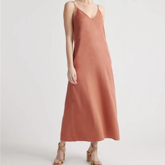 Quince Dresses & Skirts - ✨ Vintage Wash Tencel Maxi Slip Dress, Terracotta